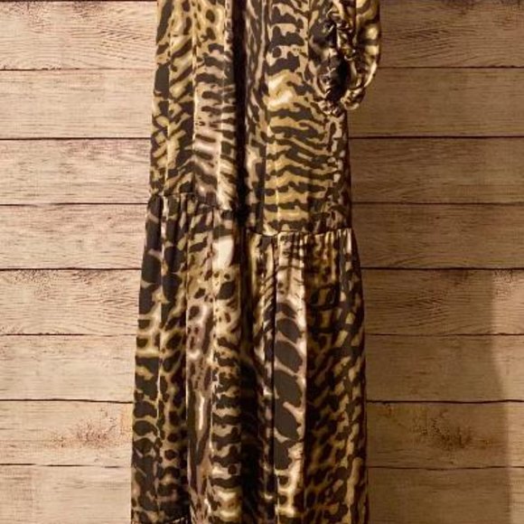 Leopard Maxi  Dress Size 6 - Picture 3 of 5